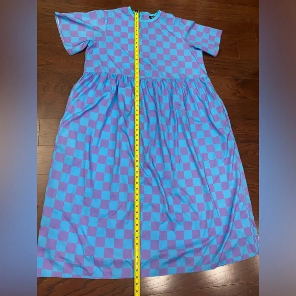 DRESSED IN LALA Never Too Much Oversized Maxi Dress Blue + Lilac Large Punk - Picture 10 of 16